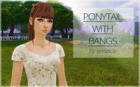 PONYTAIL WITH BANGS at SimSticle