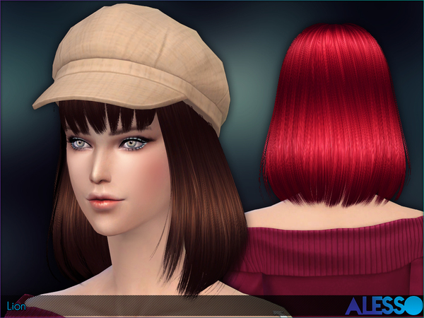 Sims 4 Lion long bob by Alesso at TSR