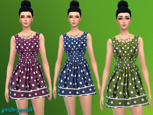 Sims 4 Dress peas by paulo paulol at TSR