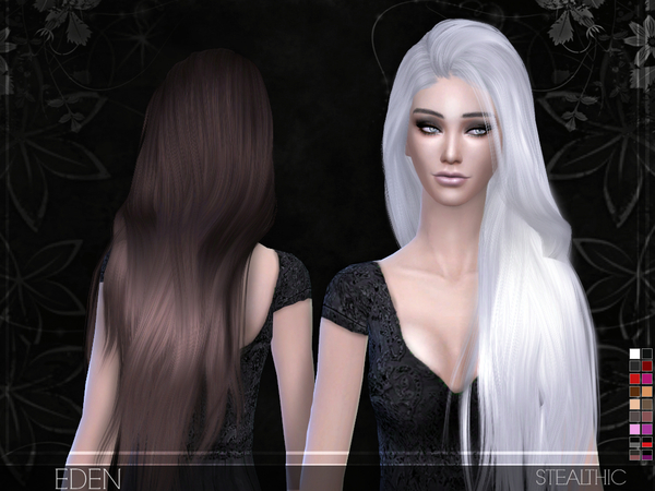 Sims 4 Eden female hair by Stealthic at TSR