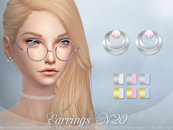 Sims 4 Earrings N20 by KanoYa at TSR