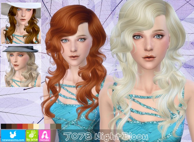 Sims 4 J078 Night Bloom hair (Pay) at Newsea Sims 4
