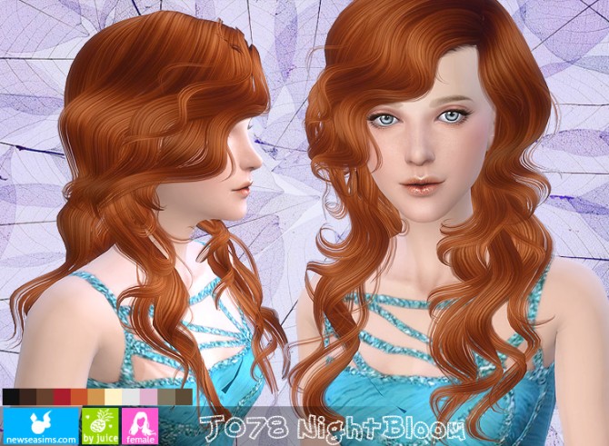 Sims 4 J078 Night Bloom hair (Pay) at Newsea Sims 4