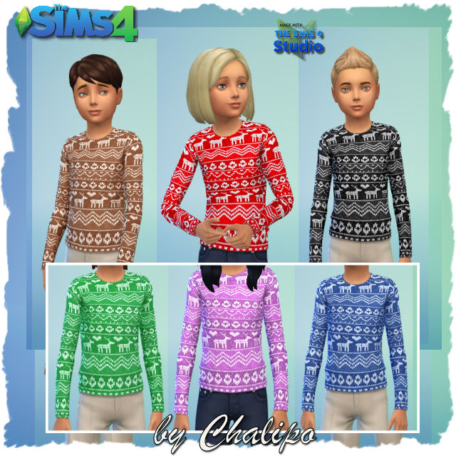Sims 4 Norwegian sweater at All 4 Sims