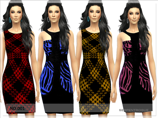 Sims 4 2 everyday dresses by Serpentrogue at TSR
