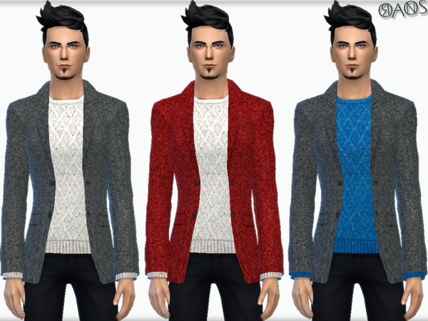 Sims 4 Greymane Jacket With Sweater by OranosTR at TSR