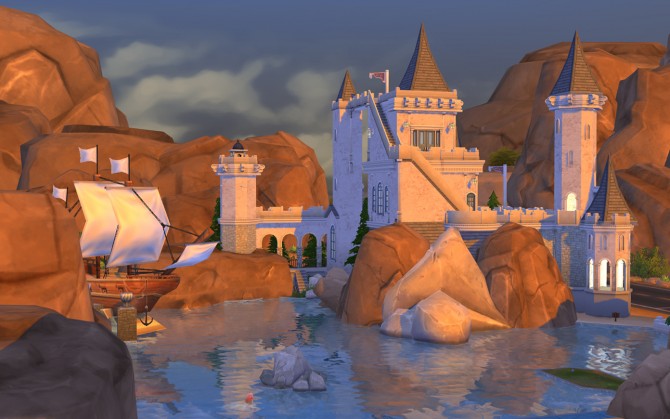 Sims 4 Mermaid loved castle by artrui at Mod The Sims