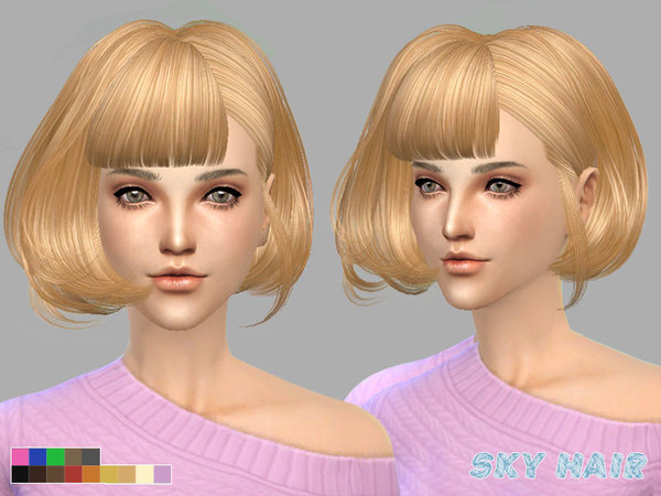 Sims 4 Bob Hair 249 by Skysims at TSR