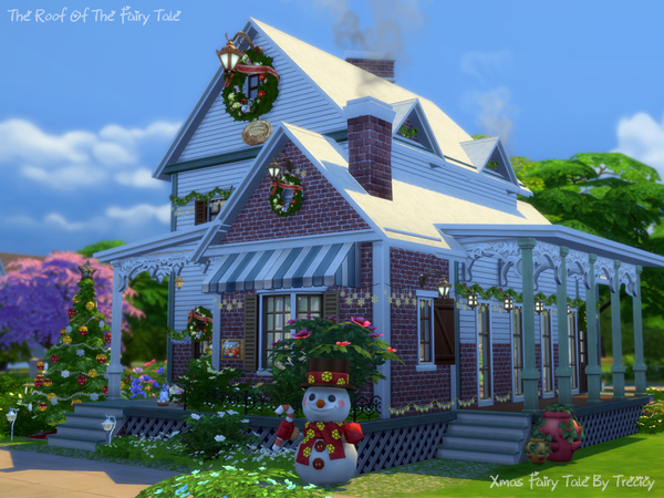 Sims 4 Xmas Fairy Tale house by Trecicy at TSR