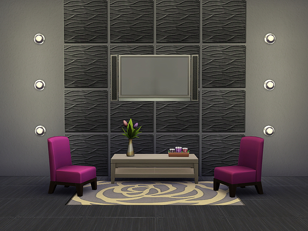 Sims 4 Wavy Wall Tiles by Rirann at TSR