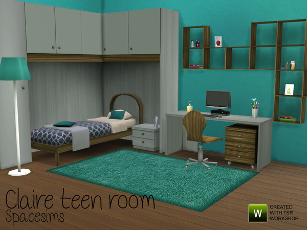 Sims 4 Claire teen room by spacesims at TSR