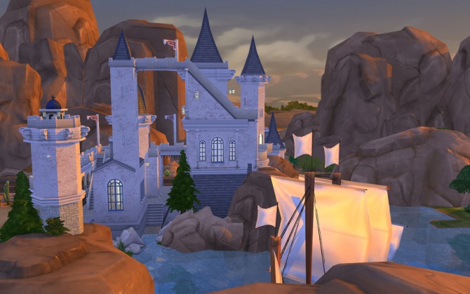 Sims 4 Mermaid loved castle by artrui at Mod The Sims