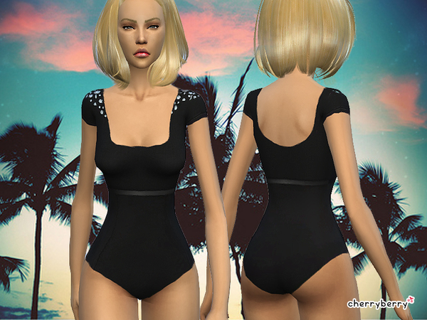 Sims 4 Shade swimsuit by CherryBerrySim at TSR