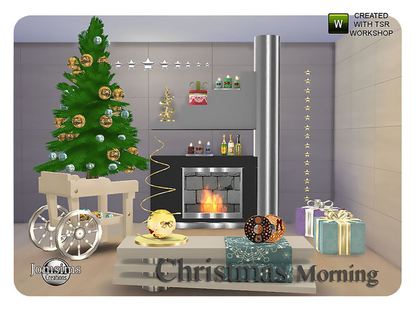 Sims 4 Christmas morning living by jomsims at TSR