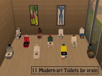11 Modern-art toilets by Vrain at Mod The Sims