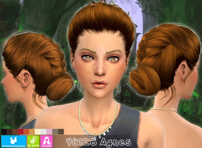 Sims 4 YU128 Agnes hair (pay) at Newsea Sims 4