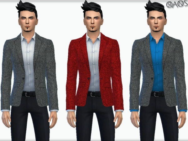 Sims 4 Greymane Jacket with Shirt by OranosTR at TSR