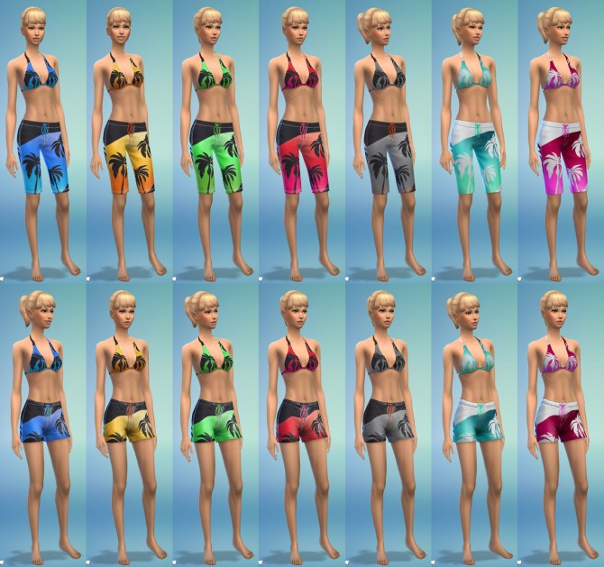 Sims 4 Palm Swim Shorts for females by KisaFayd at MTS