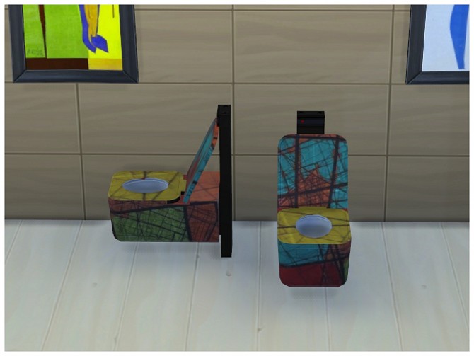 Sims 4 11 Modern art toilets by Vrain at Mod The Sims