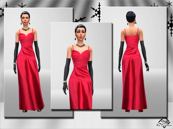 Sims 4 Christmas Chic Dresses by Devirose at TSR