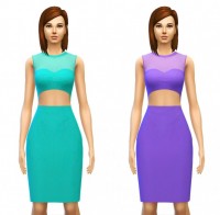 Minimalist Cut-out Waist Dress at Sim4ny