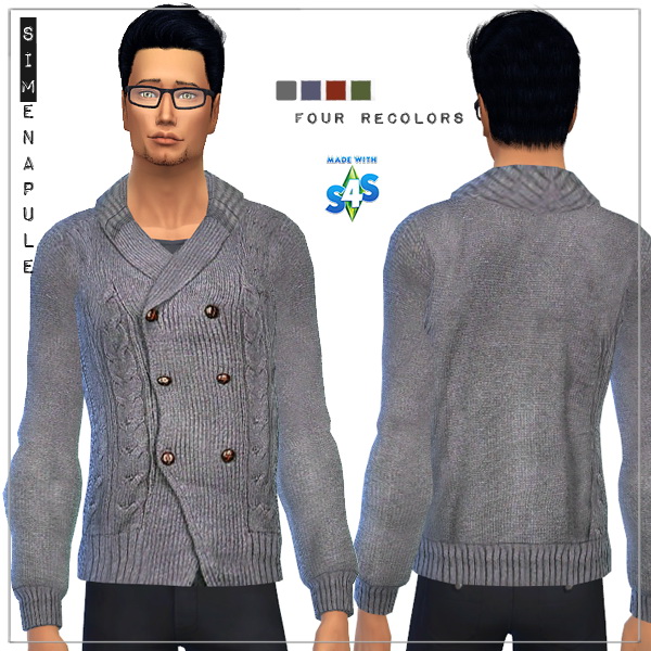 Sims 4 Sweater for males by Ronja at Simenapule