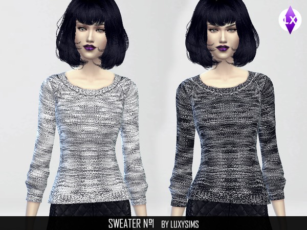 Sims 4 Thick wool sweater by LuxySims3 at TSR