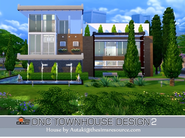 Sims 4 DNC Townhouse Design 2 by Autaki at TSR