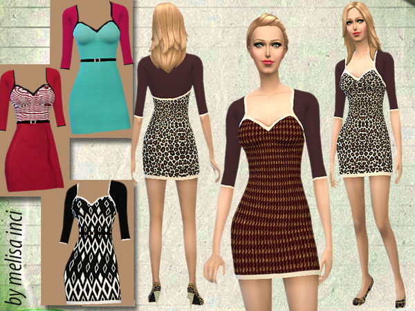 Sims 4 Dress With Bolero by melisa inci at TSR