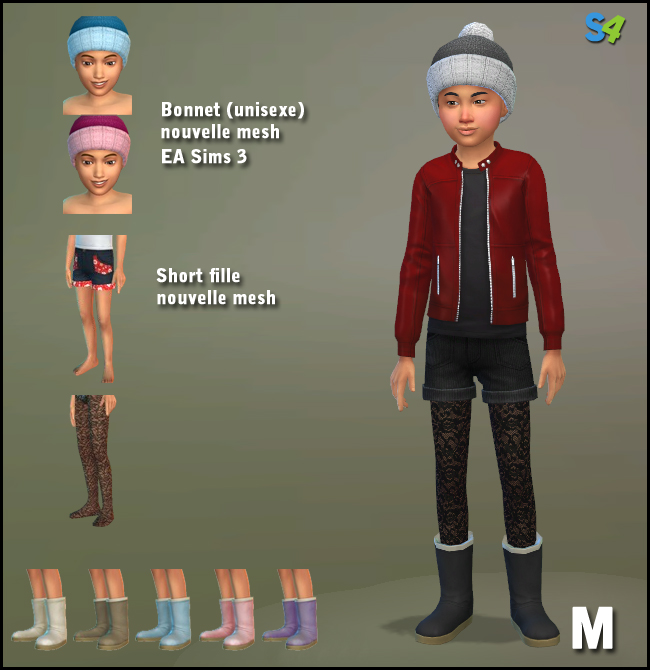 Sims 4 Cap and shorts at Mango Sims