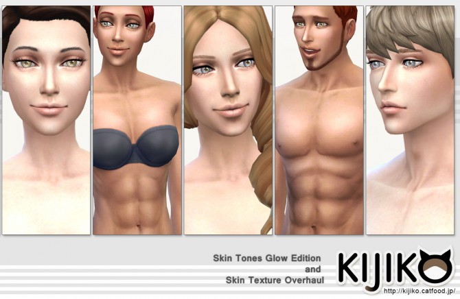 Sims 4 Skin Tones Glow Edition and Texture Overhaul at Kijiko