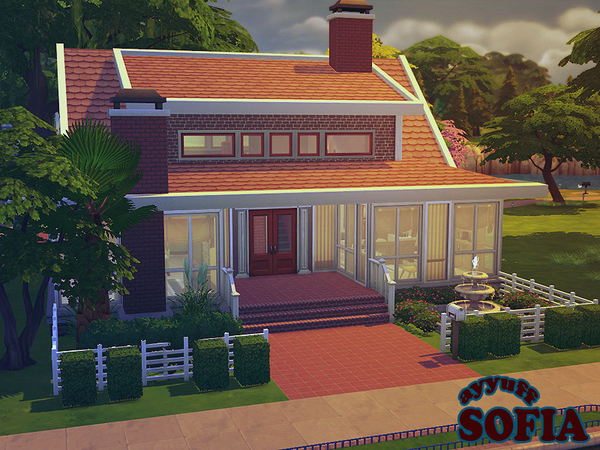 Sims 4 Sofia furnished house by ayyuff at TSR