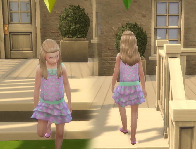 Sims 4 Frill Dress by Kiara24 at TSR