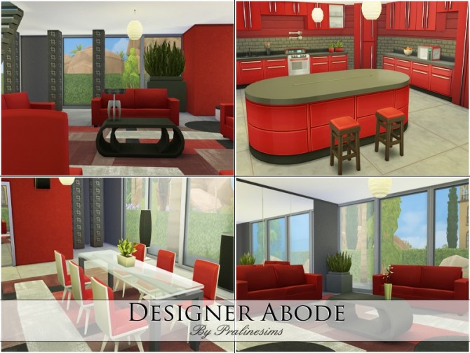 Sims 4 Designer Abode house by Pralinesims at TSR