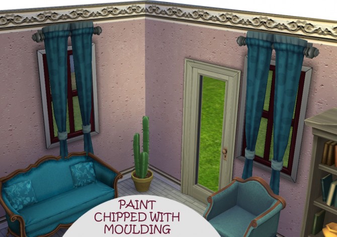 Sims 4 Chipped Paint with Moulding by Simmiller at Mod The Sims