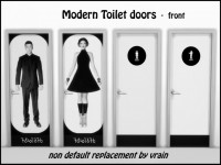Modern toilet doors by Vrain at Mod The Sims