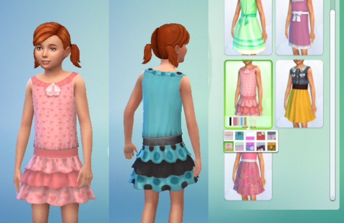 Sims 4 Frill Dress by Kiara24 at TSR