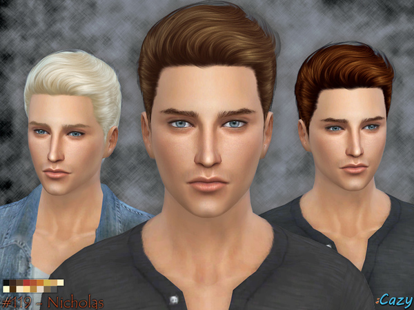 Sims 4 Nicholas Hair by Cazy at TSR