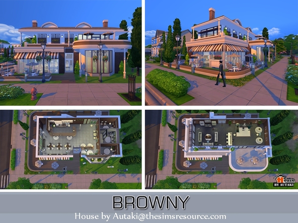 Sims 4 Browny Bar and Restaurant by Autaki at TSR
