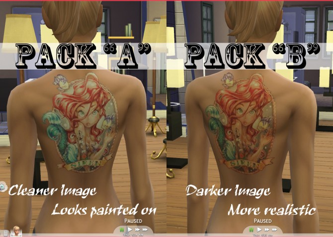 Sims 4 Pin up Girls Tattoo Pack #16 by KisaFayd at Mod The Sims