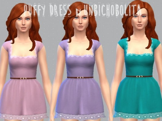 Puffy dress at Un bichobolita » Sims 4 Updates