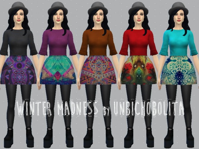 Sims 4 Winter madness dress at Un bichobolita