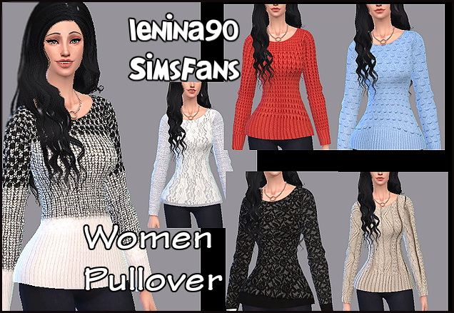 Sims 4 Woman Pullover by lenina 90 at Sims Fans