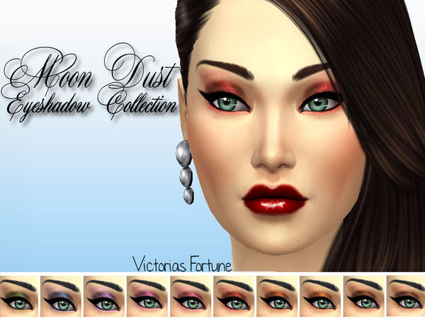 Sims 4 Victorias Fortune Moon Dust Eye Shadow Collection at TSR