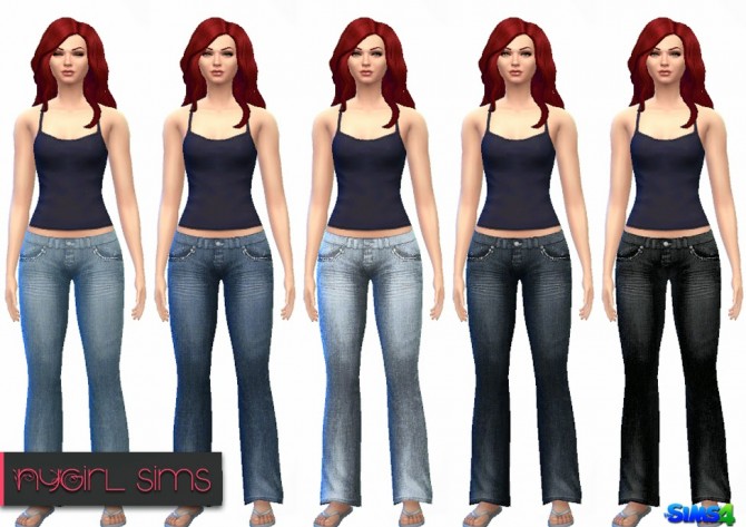 Sims 4 Contrast Pocket Jeans at NyGirl Sims
