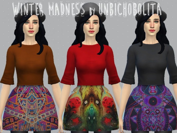Sims 4 Winter madness dress at Un bichobolita