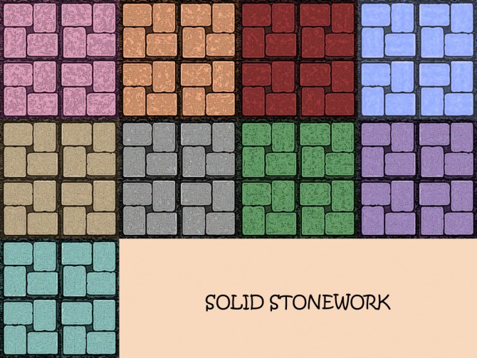 Sims 4 Stonework Flooring 31 Colours by Simmiller at Mod The Sims