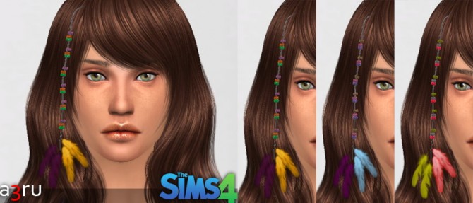 Sims 4 Feather Hair Piece at A3RU