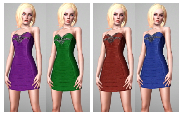 Sims 4 4 dresses one style at Ecoast