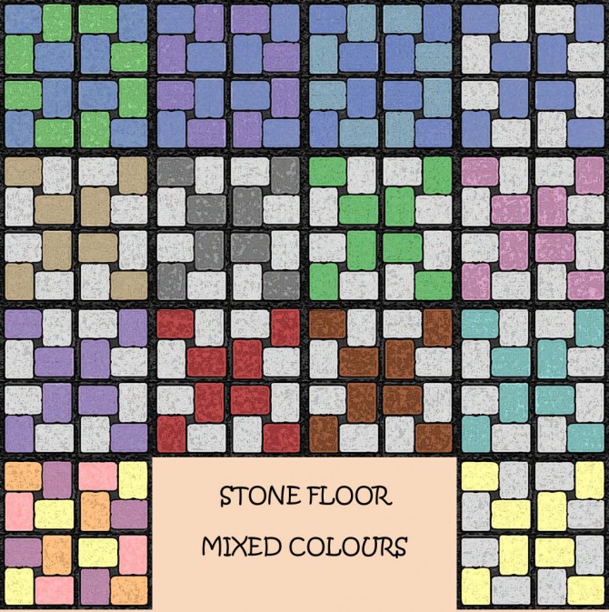 Sims 4 Stonework Flooring 31 Colours by Simmiller at Mod The Sims